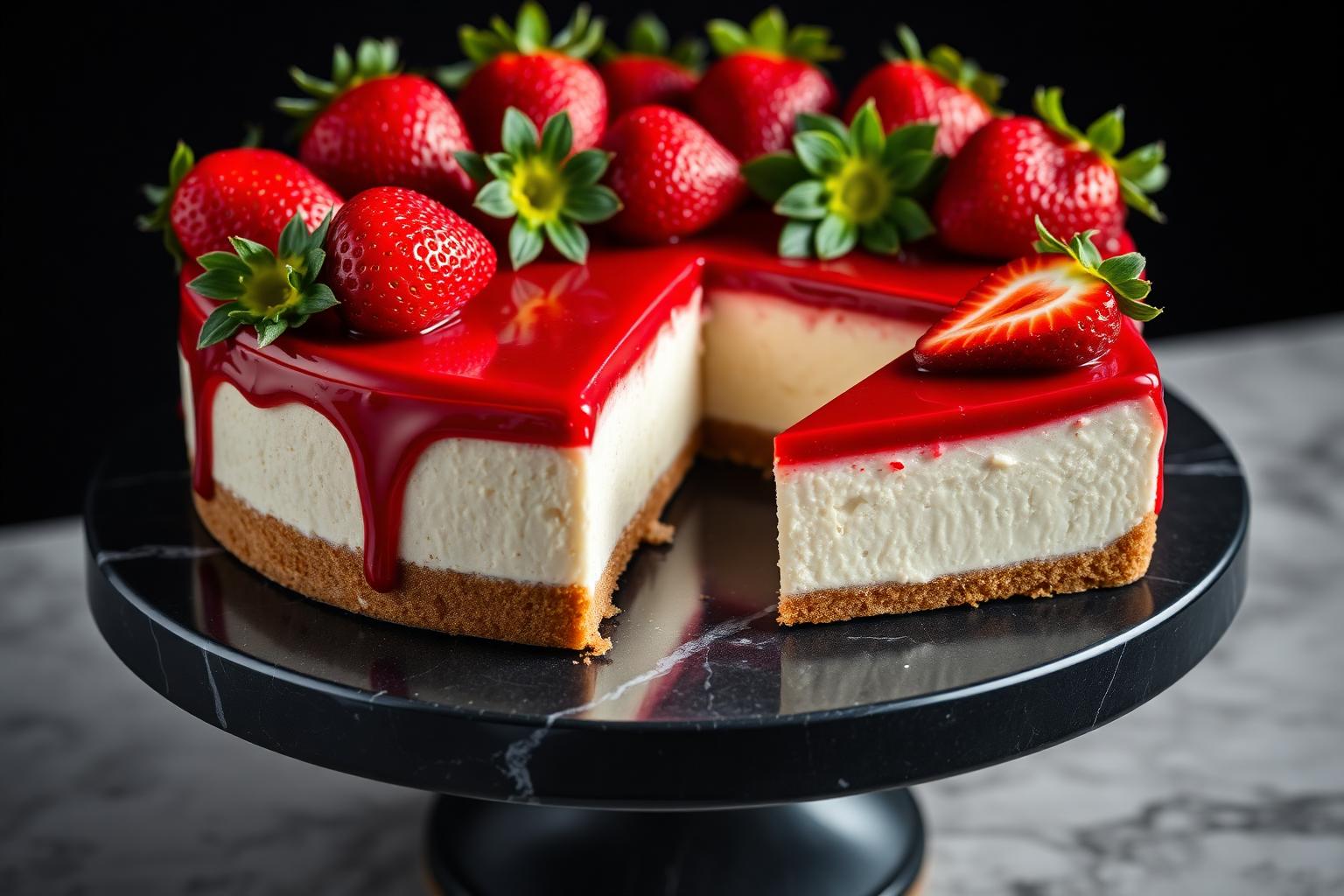 Cheesecakes de Alto Ticket — Fresas con Glaseado